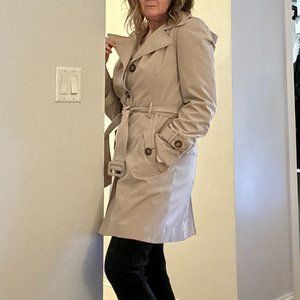 Calvin Klein ladies trench coat, light tan, size small, almost new